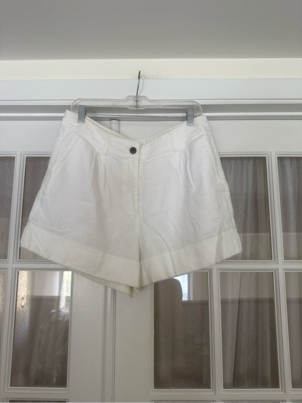 JCrew Classic White High-Rise Cuffed Women's Shorts